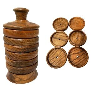 Hand Crafted Wooden Drink Coaster Set